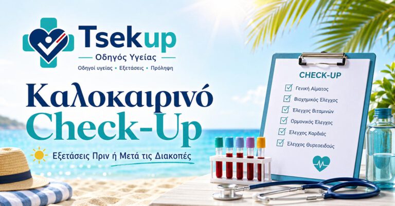 Καλοκαιρινό Check-Up με εξετάσεις αίματος και προληπτικό έλεγχο πριν ή μετά τις διακοπές