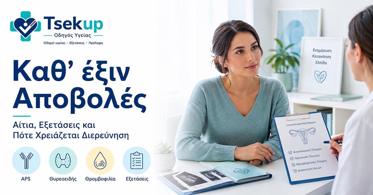 Καθ’ έξιν Αποβολές: Πότε Χρειάζεται Έλεγχος και Ποιες Εξετάσεις Γίνονται